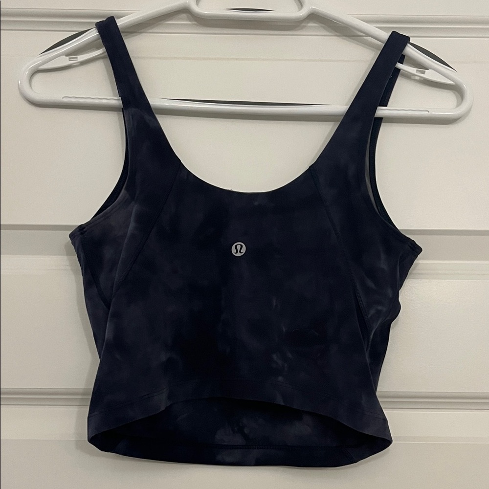 lululemon athletica Dark Blue Tie-Dye Crop Top